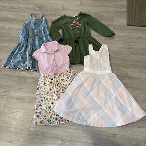 Lot Of 4 Girls Dresses Size 7/8 Spring Summer